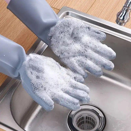 Dish washing silicone gloves