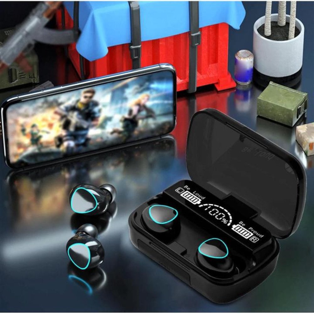 M10 TWS Wireless Bluetooth Earbuds with LED Display Charging Case