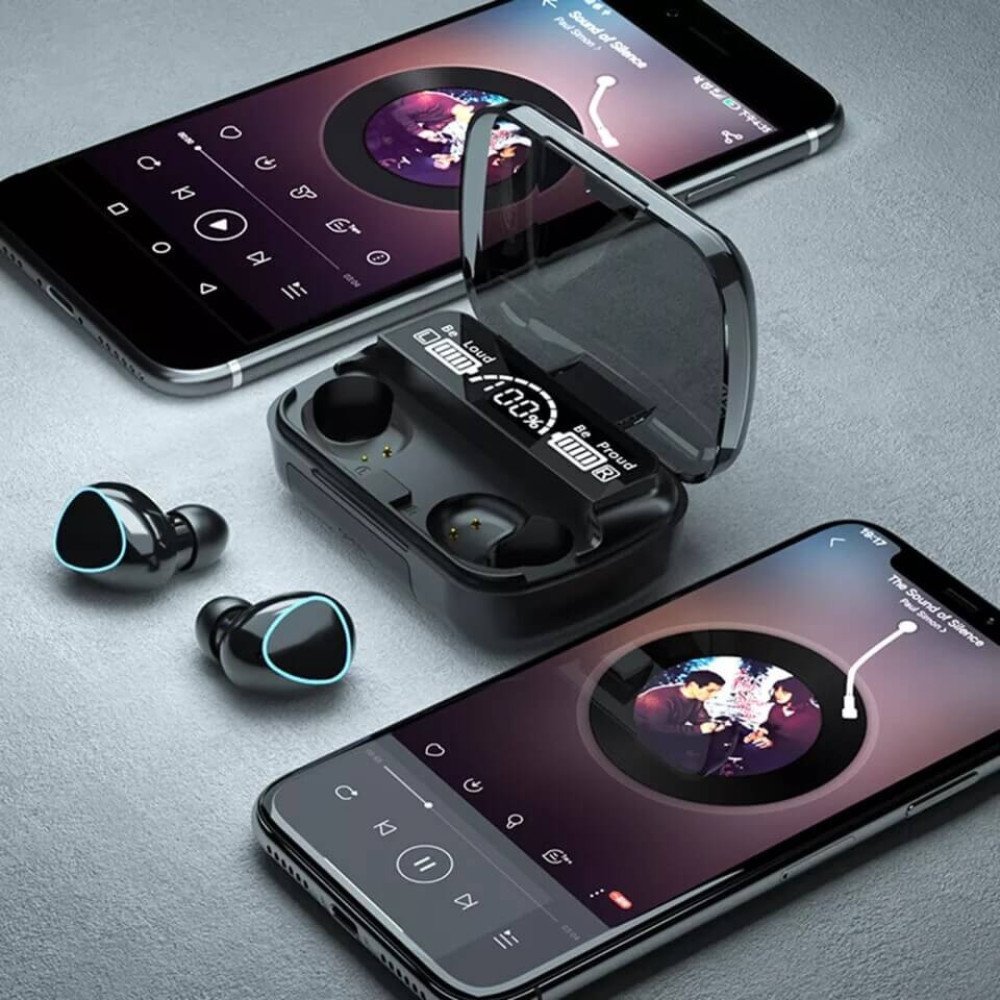 M10 TWS Wireless Bluetooth Earbuds with LED Display Charging Case