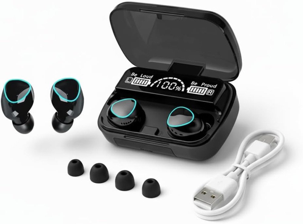 M10 TWS Wireless Bluetooth Earbuds with LED Display Charging Case