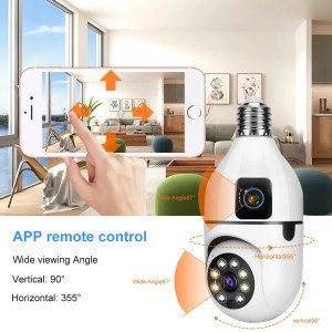 Dual Lens 4MP High Tech E27 Bulb Camera – V380 D200